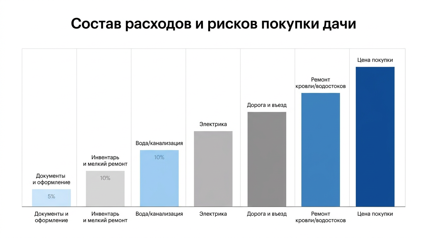 Состав расходов и рисков покупки дачи